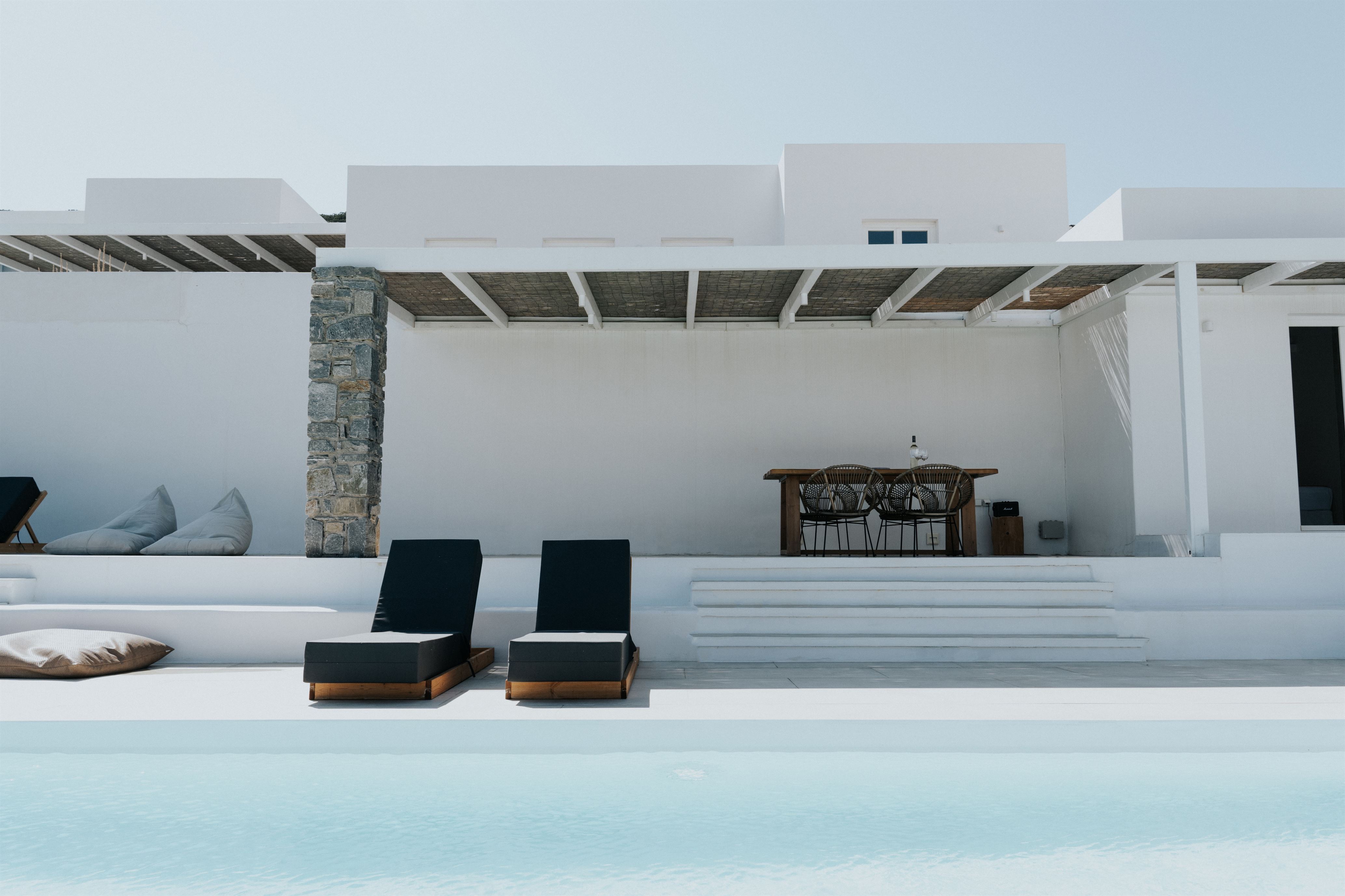 Pili Pala Suites at sunset in Paros